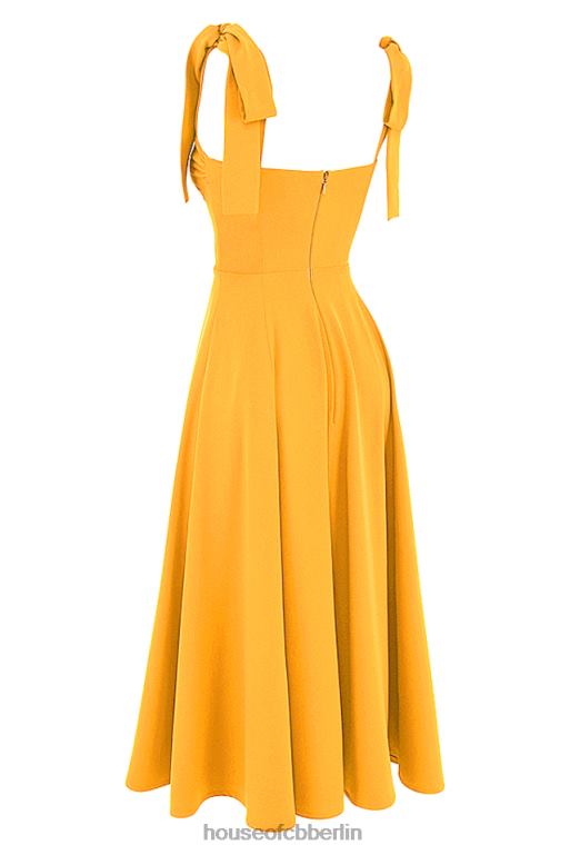 House of CB Alicia Tangerine Midi-Sommerkleid Kleidung ZFD80464