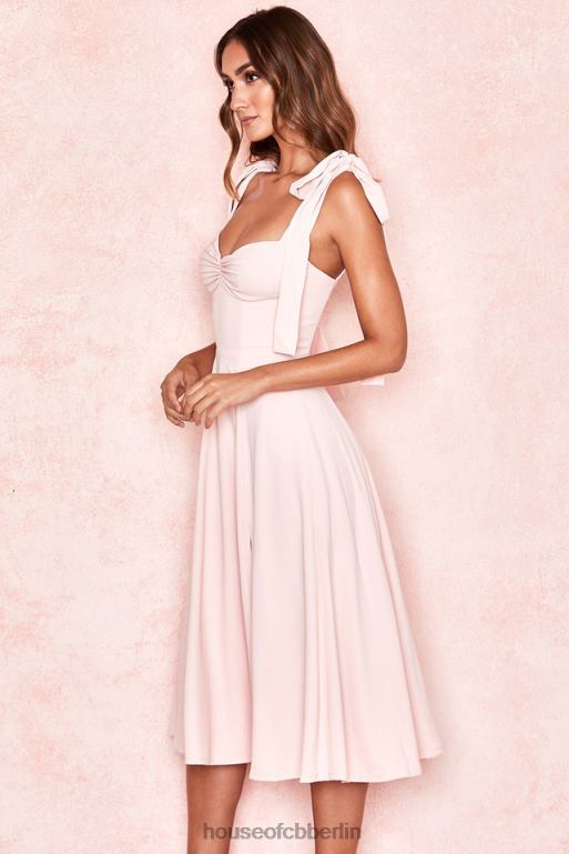 House of CB Alicia erröten rosa Midi-Sommerkleid Kleidung ZFD80614