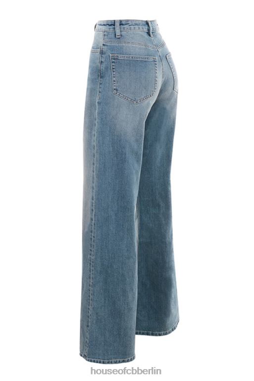 House of CB Antonia-Jeans mit hoher Taille und weitem Bein Kleidung ZFD80645