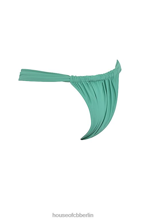 House of CB Athener Eukalyptus-Bikinihose mit hohem Beinausschnitt gerafft Kleidung ZFD801190