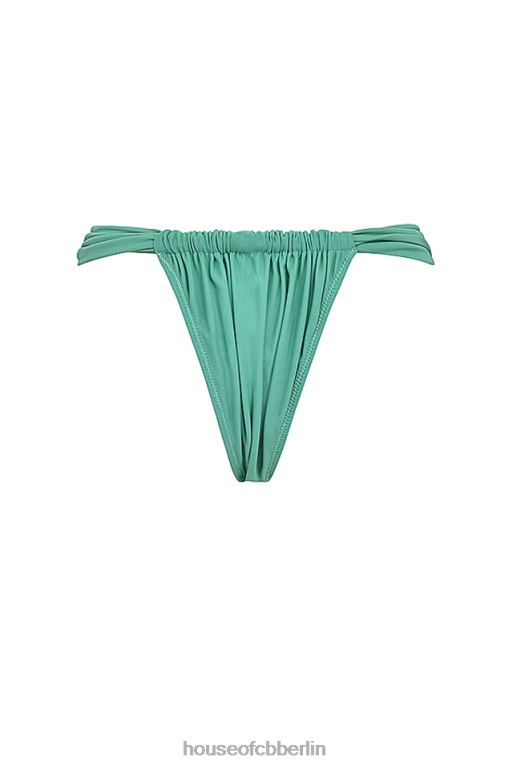 House of CB Athener Eukalyptus-Bikinihose mit hohem Beinausschnitt gerafft Kleidung ZFD801190