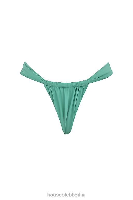 House of CB Athener Eukalyptus-Bikinihose mit hohem Beinausschnitt gerafft Kleidung ZFD801190