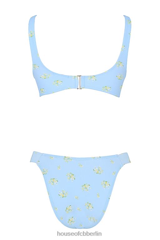 House of CB Babyblauer Mariposa-Bikini mit Blumenmuster Kleidung ZFD801238