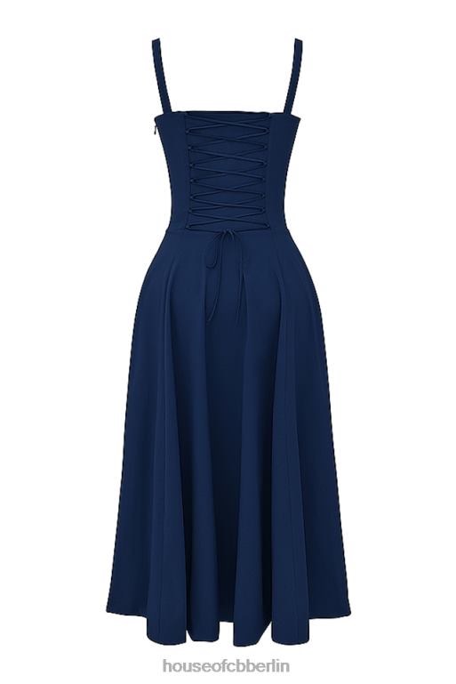 House of CB Carmen Bustier-Sommerkleid in französischer Marineblau Kleidung ZFD80286