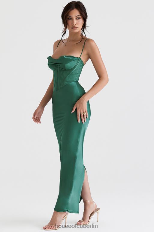 House of CB Charmaine Forest Korsett-Maxikleid Kleidung ZFD80394