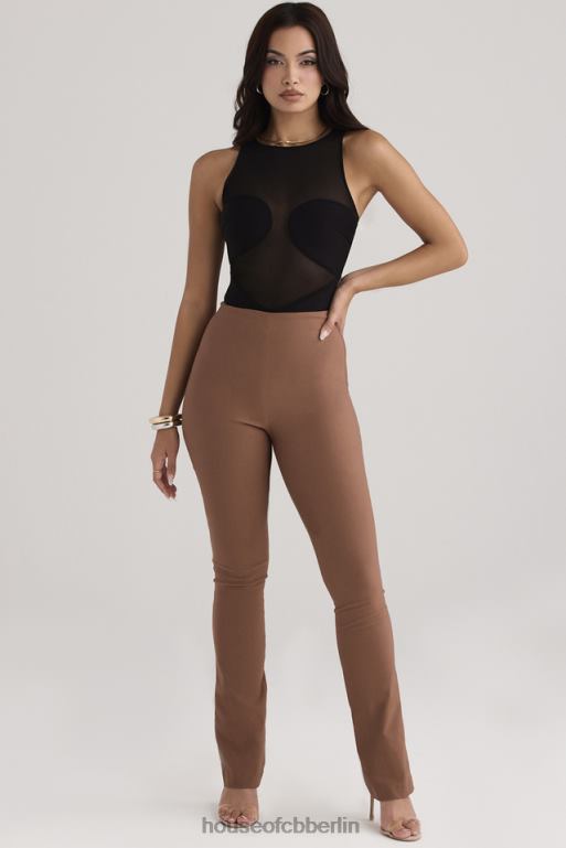 House of CB Chiara schwarzer ärmelloser Bandage-Body Kleidung ZFD80718