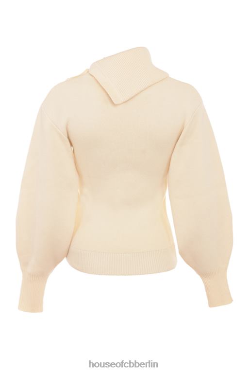 House of CB Cremefarbener Adelita-Pullover aus Kaschmirmischung Kleidung ZFD80655