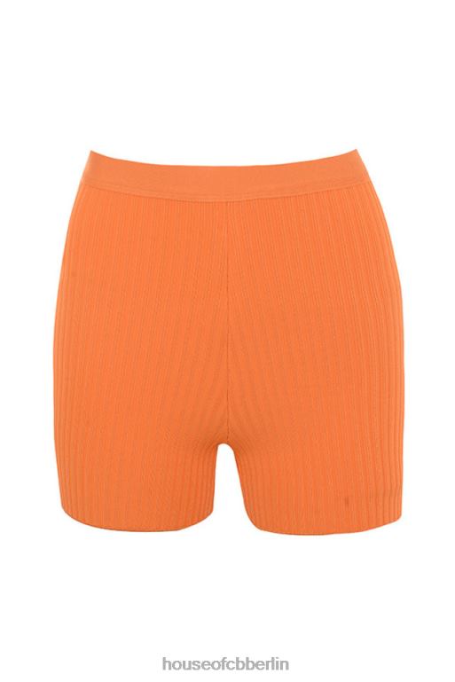 House of CB Eden Tangerine Bandage-Shorts Kleidung ZFD801017