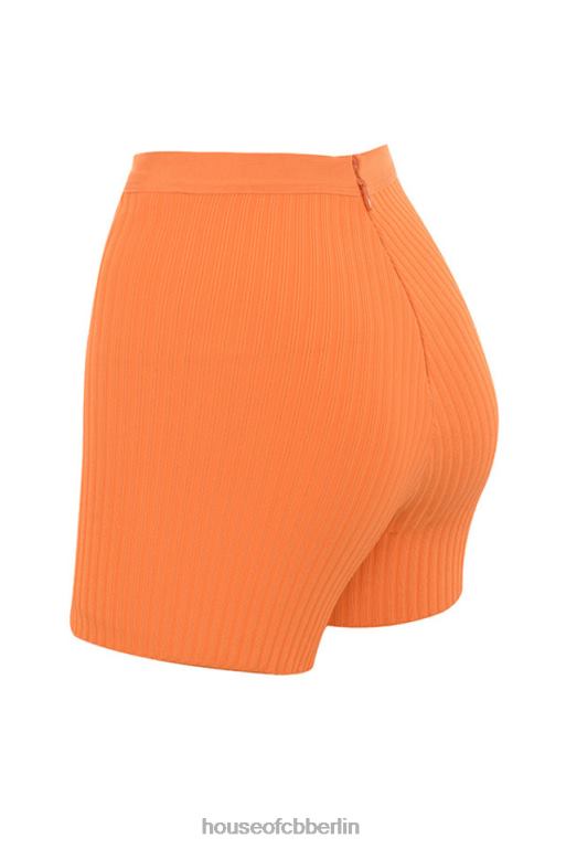 House of CB Eden Tangerine Bandage-Shorts Kleidung ZFD801017