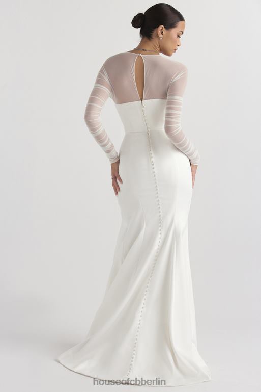 House of CB Elise Brautkleid aus weißem Satin Hochzeiten ZFD801143