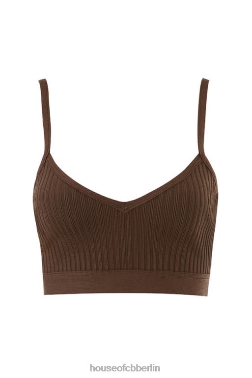 House of CB Evie Bandage-Bralette in Schokoladenbraun Kleidung ZFD80776