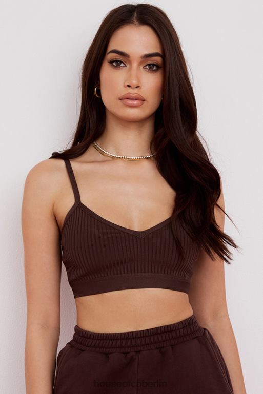 House of CB Evie braunes Bandage-Bralette Kleidung ZFD80760