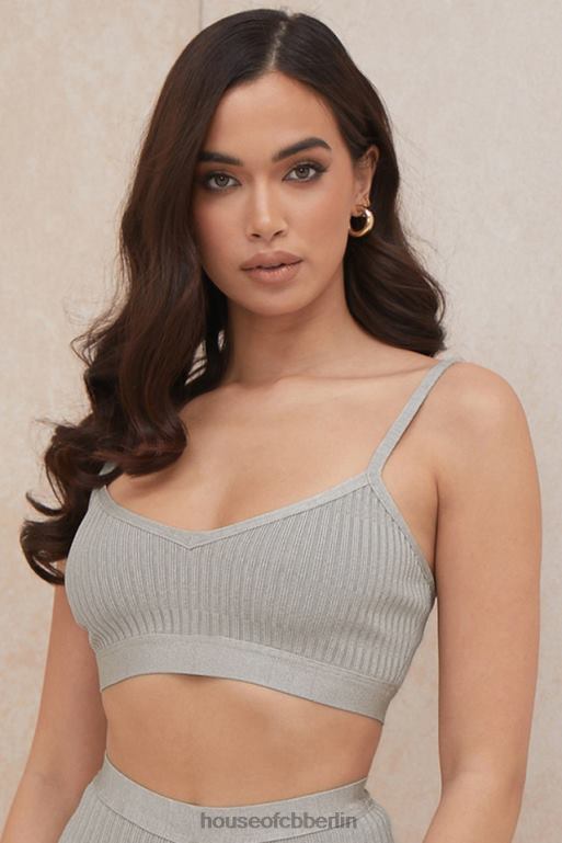 House of CB Evie grau meliertes Bandage-Bralette Kleidung ZFD801057