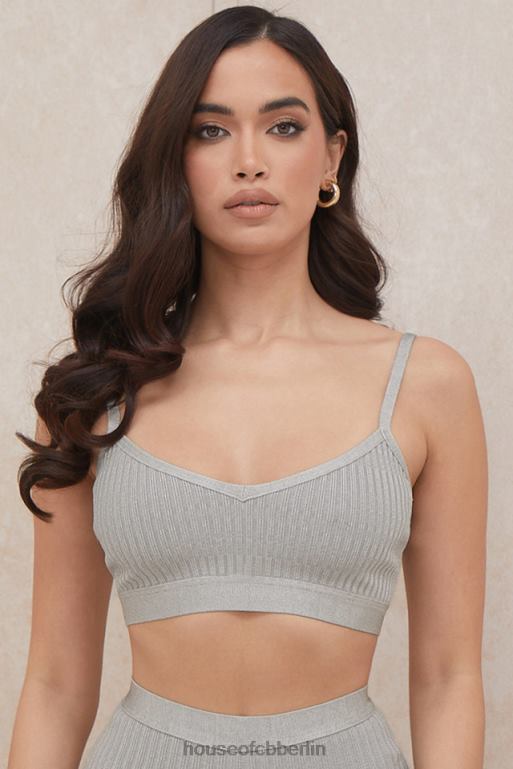 House of CB Evie grau meliertes Bandage-Bralette Kleidung ZFD801057