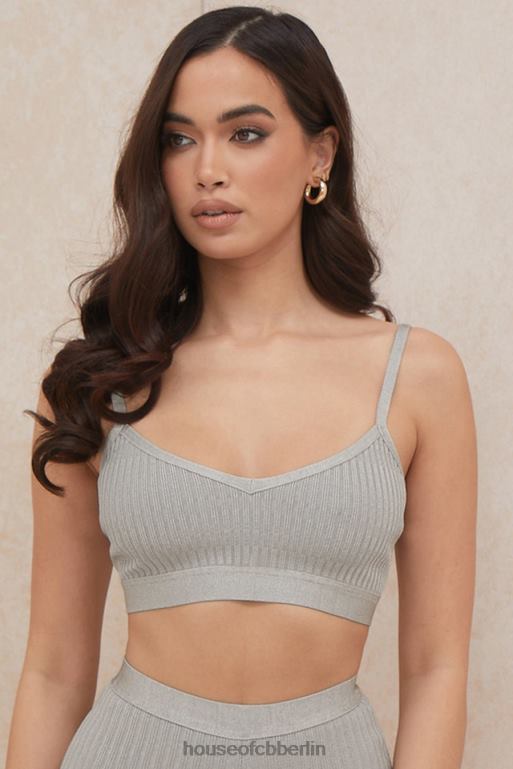 House of CB Evie grau meliertes Bandage-Bralette Kleidung ZFD801057