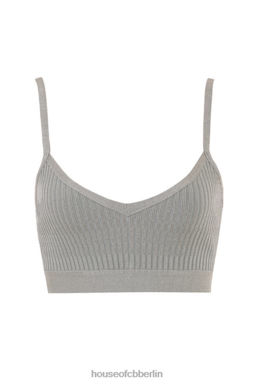 House of CB Evie grau meliertes Bandage-Bralette Kleidung ZFD801057