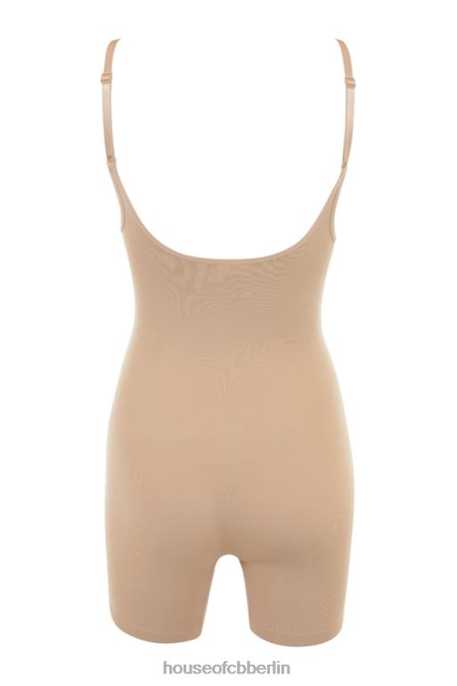 House of CB Figurformender Bodysuit in der Mitte der Oberschenkel mandelfarben Kleidung ZFD801278