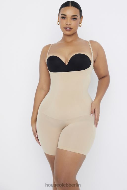 House of CB Figurformender Bodysuit in der Mitte der Oberschenkel mandelfarben Kleidung ZFD801278