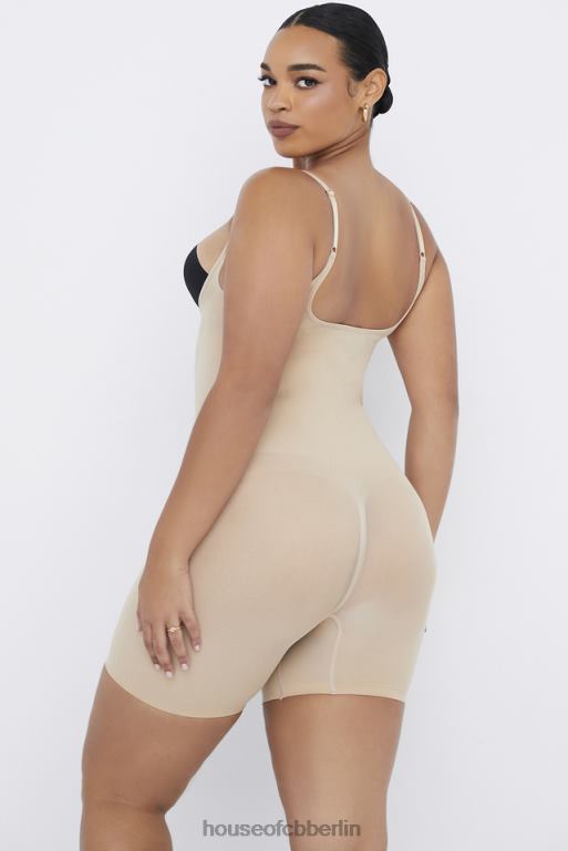 House of CB Figurformender Bodysuit in der Mitte der Oberschenkel mandelfarben Kleidung ZFD801278