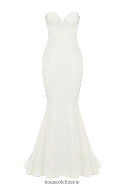 House of CB Giselle trägerloses Brautkleid aus elfenbeinfarbenem Satin Hochzeiten ZFD801140