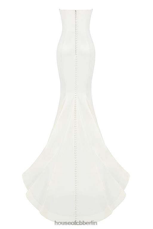 House of CB Giselle trägerloses Brautkleid aus elfenbeinfarbenem Satin Hochzeiten ZFD801140