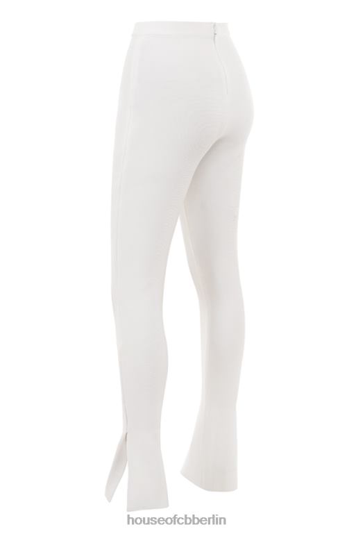 House of CB Gloriette weiße Bandage-Hose mit hoher Taille Kleidung ZFD80964