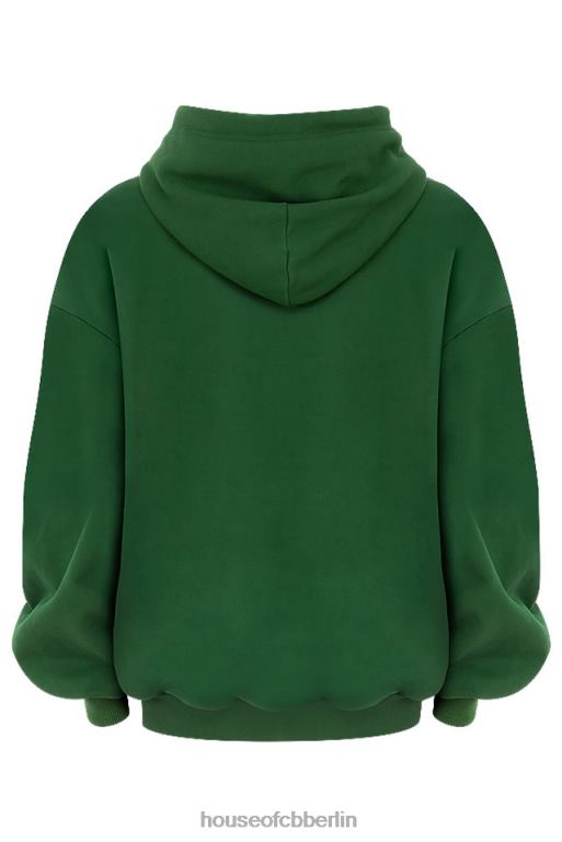 House of CB Halo-grüner übergroßer Kapuzenpullover Kleidung ZFD80794