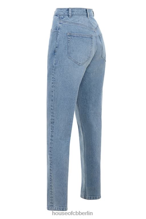 House of CB Hellblaue Jeans mit hoher Taille von Bria Kleidung ZFD80643