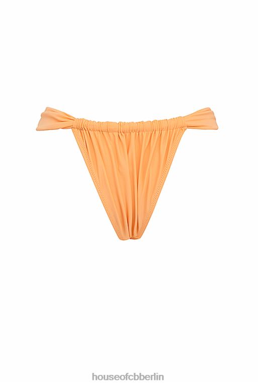 House of CB Hellorange geraffte Bikinihose mit hohem Beinausschnitt „athens“ Kleidung ZFD801168