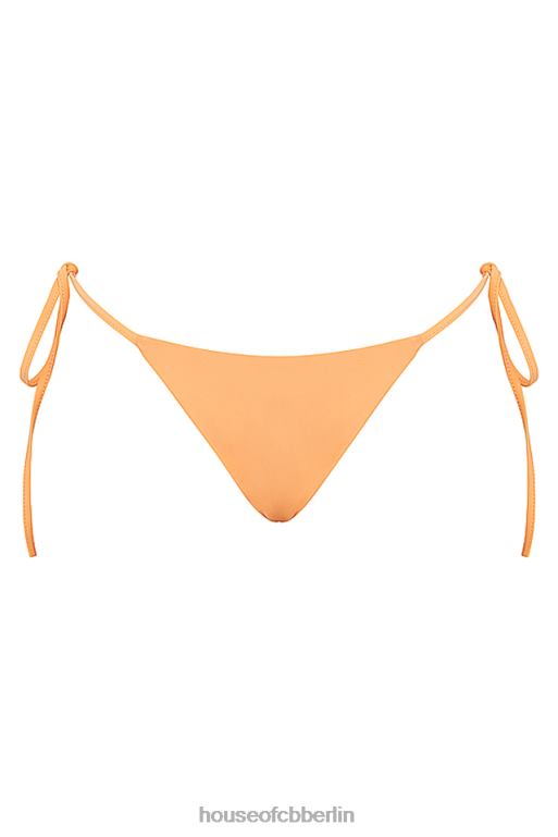 House of CB Hellorangefarbene Bikinihose mit seitlicher Schnürung von Santorini Kleidung ZFD801184