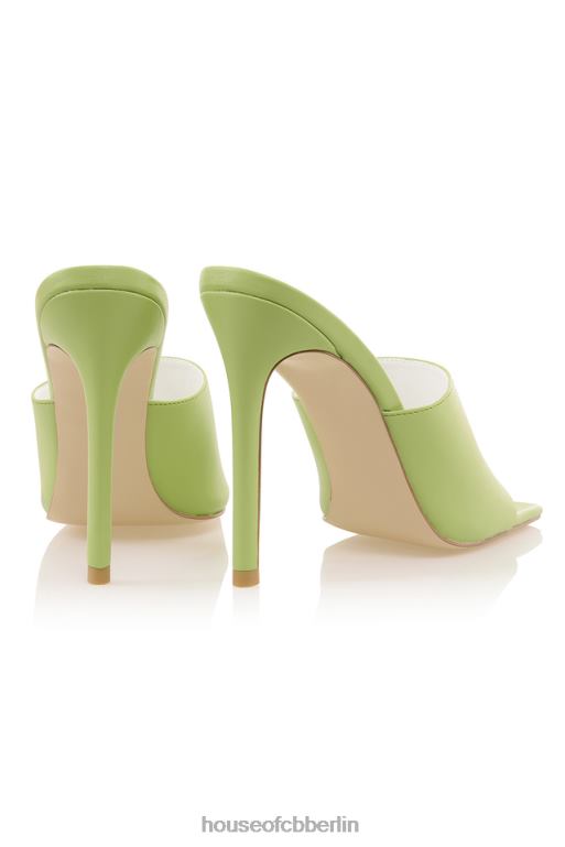 House of CB Herrin rockt Dream Scene Lime-Pantoletten mit quadratischer Zehenpartie Schuhe ZFD801074