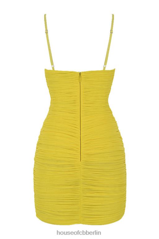 House of CB Herrin rockt Spotlight-Lemon-Netzkleid mit tiefem Ausschnitt Kleidung ZFD80578