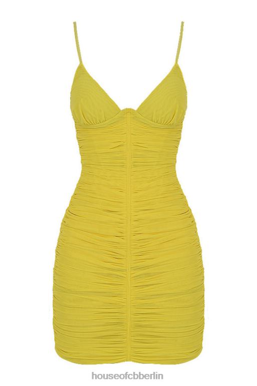 House of CB Herrin rockt Spotlight-Lemon-Netzkleid mit tiefem Ausschnitt Kleidung ZFD80578