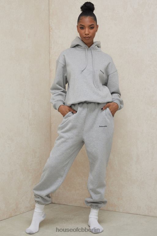 House of CB Himmelgraue Jogginghose mit Fleece-Rückseite Kleidung ZFD801008