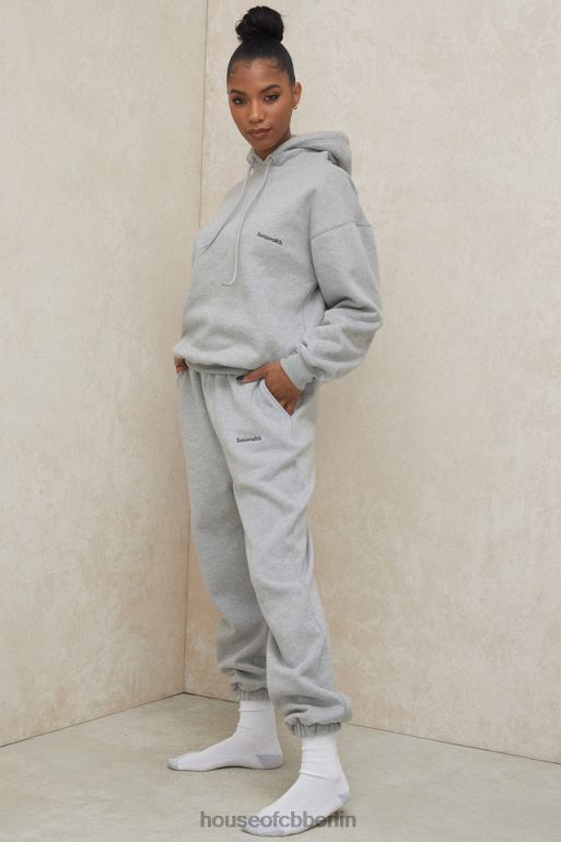 House of CB Himmelgraue Jogginghose mit Fleece-Rückseite Kleidung ZFD801008