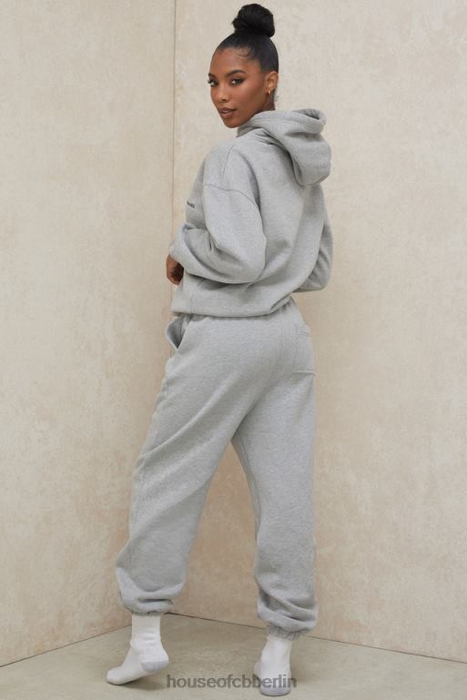 House of CB Himmelgraue Jogginghose mit Fleece-Rückseite Kleidung ZFD801008