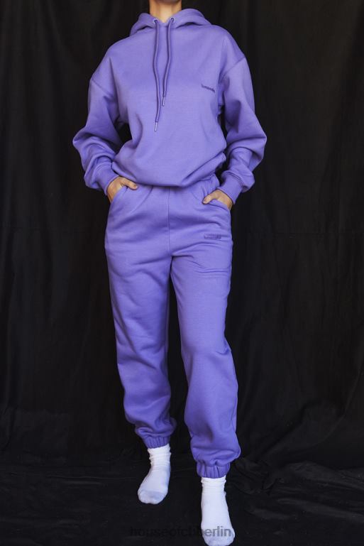 House of CB Himmelviolette Jogginghose mit Fleece-Rückseite Kleidung ZFD80947