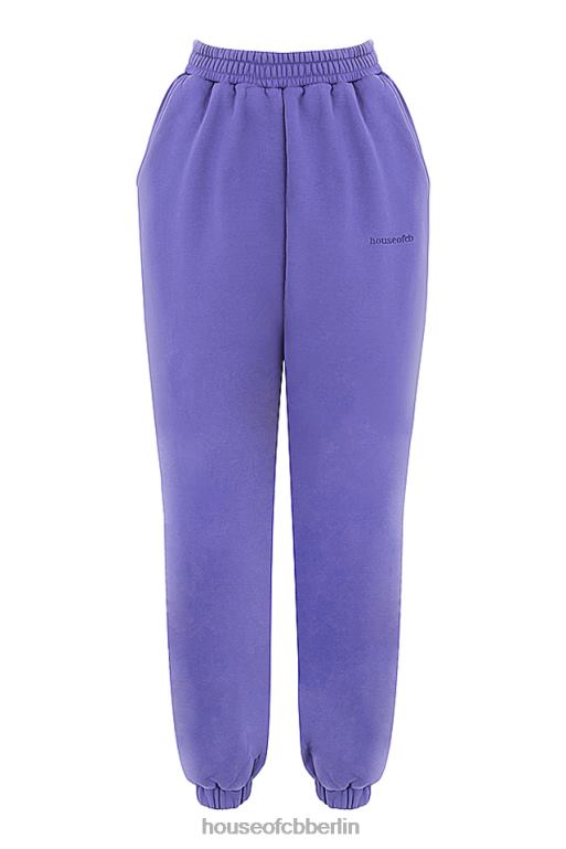 House of CB Himmelviolette Jogginghose mit Fleece-Rückseite Kleidung ZFD80947