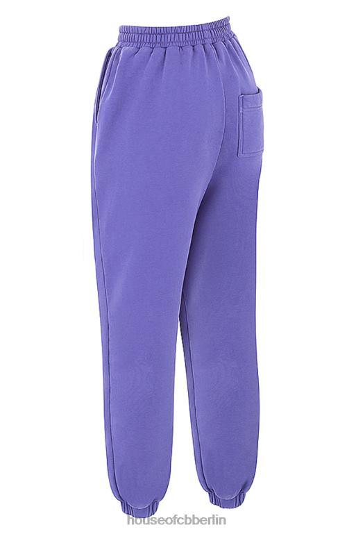 House of CB Himmelviolette Jogginghose mit Fleece-Rückseite Kleidung ZFD80947