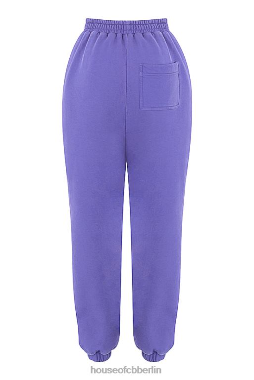 House of CB Himmelviolette Jogginghose mit Fleece-Rückseite Kleidung ZFD80947