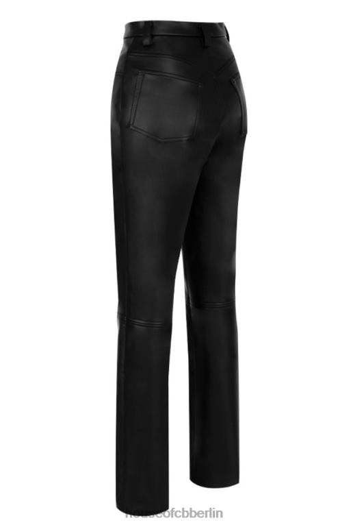 House of CB Inaya schwarze Stretch-Hose aus veganem Leder Kleidung ZFD801023