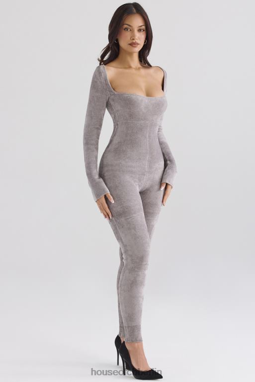 House of CB Isis-Loungewear-Jumpsuit aus schwerem Chenille-Nerz Kleidung ZFD80881