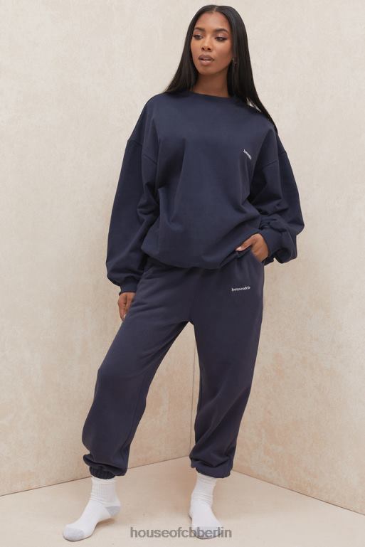 House of CB Jogginghose aus himmelblauem Fleece mit Rückseite Kleidung ZFD801007