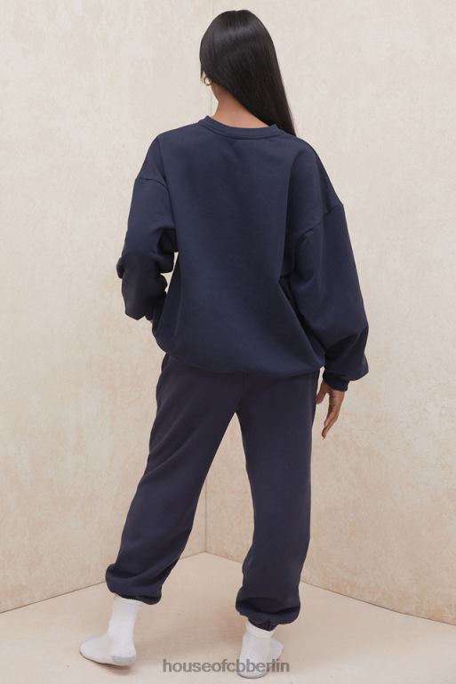 House of CB Jogginghose aus himmelblauem Fleece mit Rückseite Kleidung ZFD801007