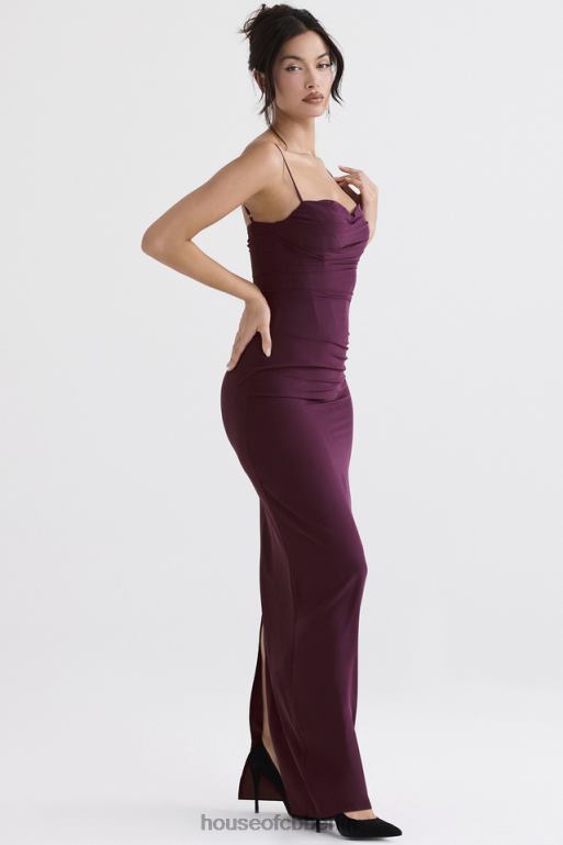 House of CB Lani Merlot Korsett-Maxikleid Kleidung ZFD80324