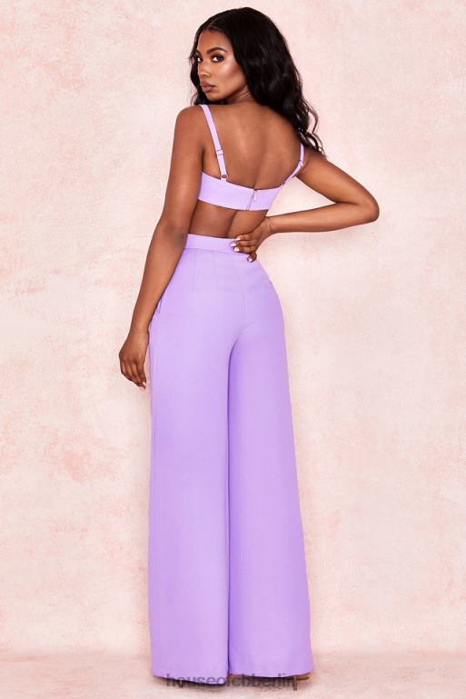 House of CB Leela violettes Krepp-V-Draht-Bralet Kleidung ZFD80813