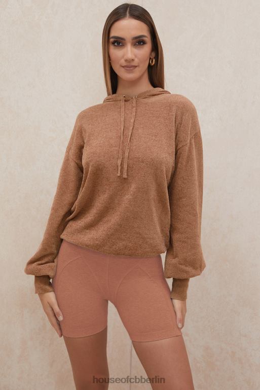 House of CB Lexi Toffee Slouchy Fit Kapuzenpullover Kleidung ZFD80777