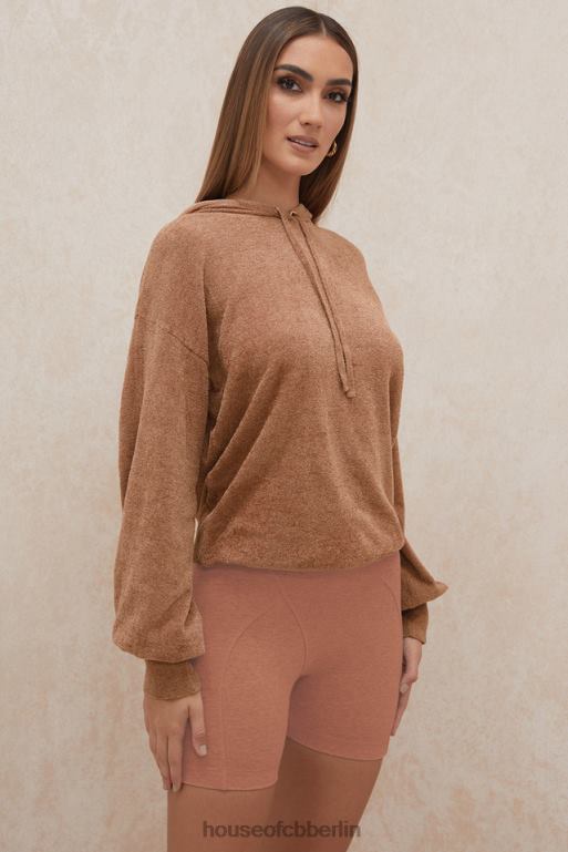 House of CB Lexi Toffee Slouchy Fit Kapuzenpullover Kleidung ZFD80777