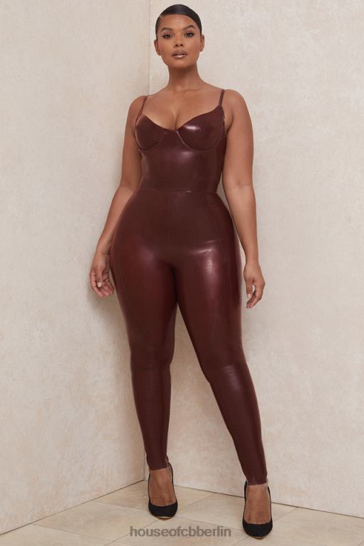 House of CB Lia Raisin Latex-Leggings mit hoher Taille Kleidung ZFD801003