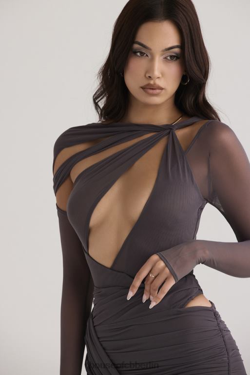 House of CB Lilah Shadow asymmetrischer Body mit Ausschnitten Kleidung ZFD80720